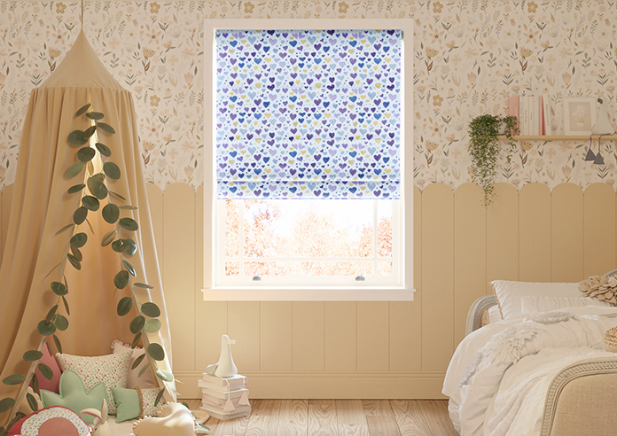 Sweetheart, Purple - Twist&Fit Roman Blind - Image 3